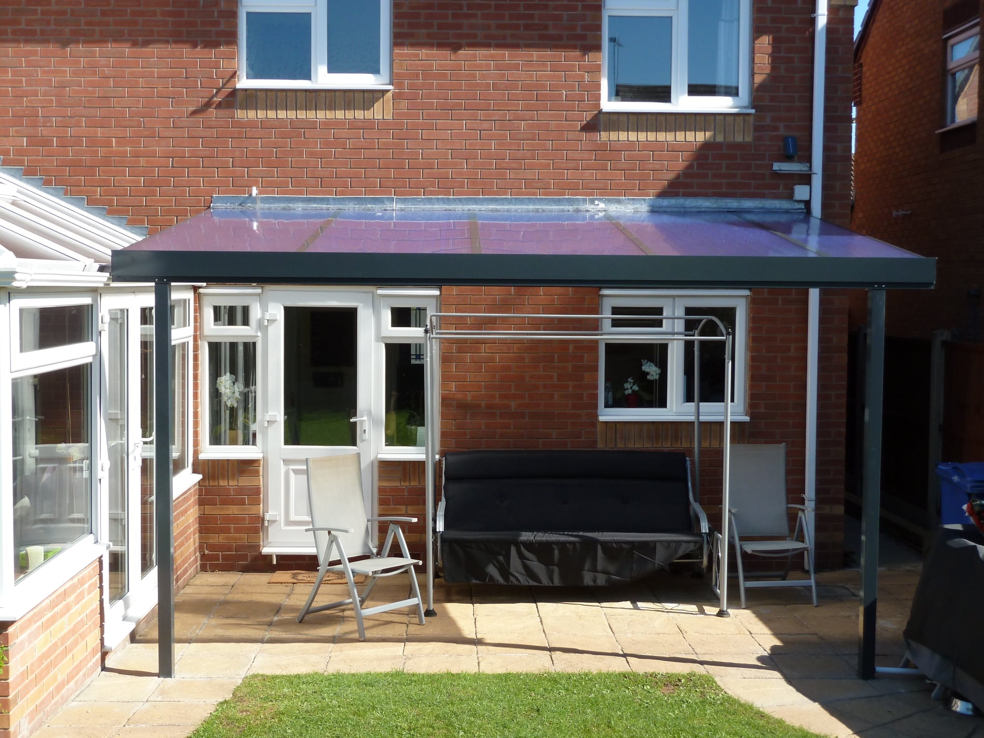 Lean-To Patio Canopy Kit Grey - Available in multiple sizes