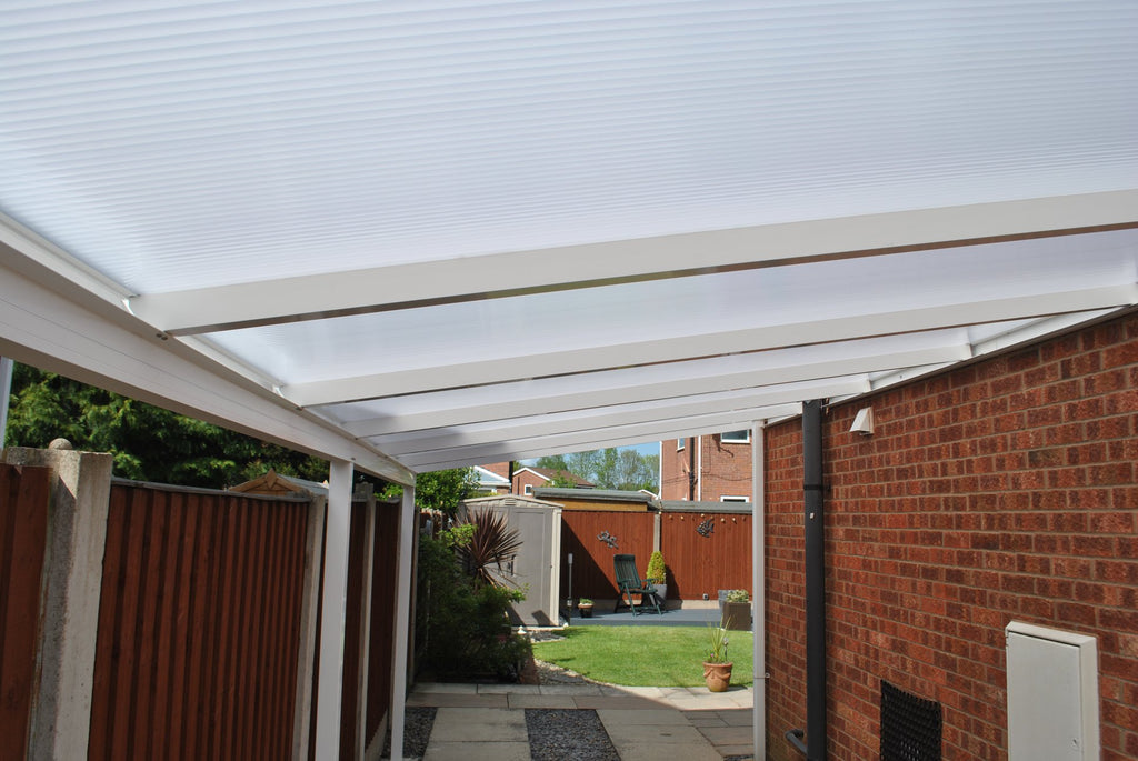 Lean-To Patio Canopy Kit White - Available in multiple sizes
