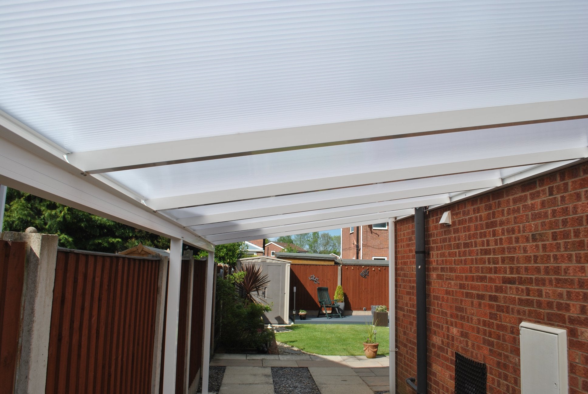 Lean-To Patio Canopy Kit White - Available in multiple sizes