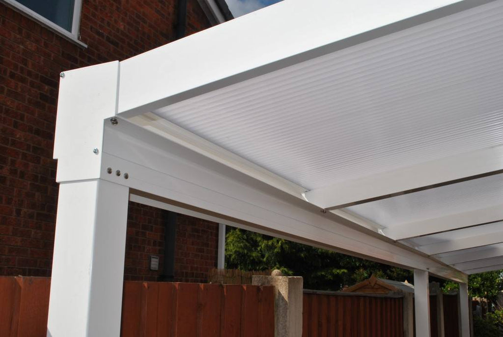 Lean-To Patio Canopy Kit White - Available in multiple sizes