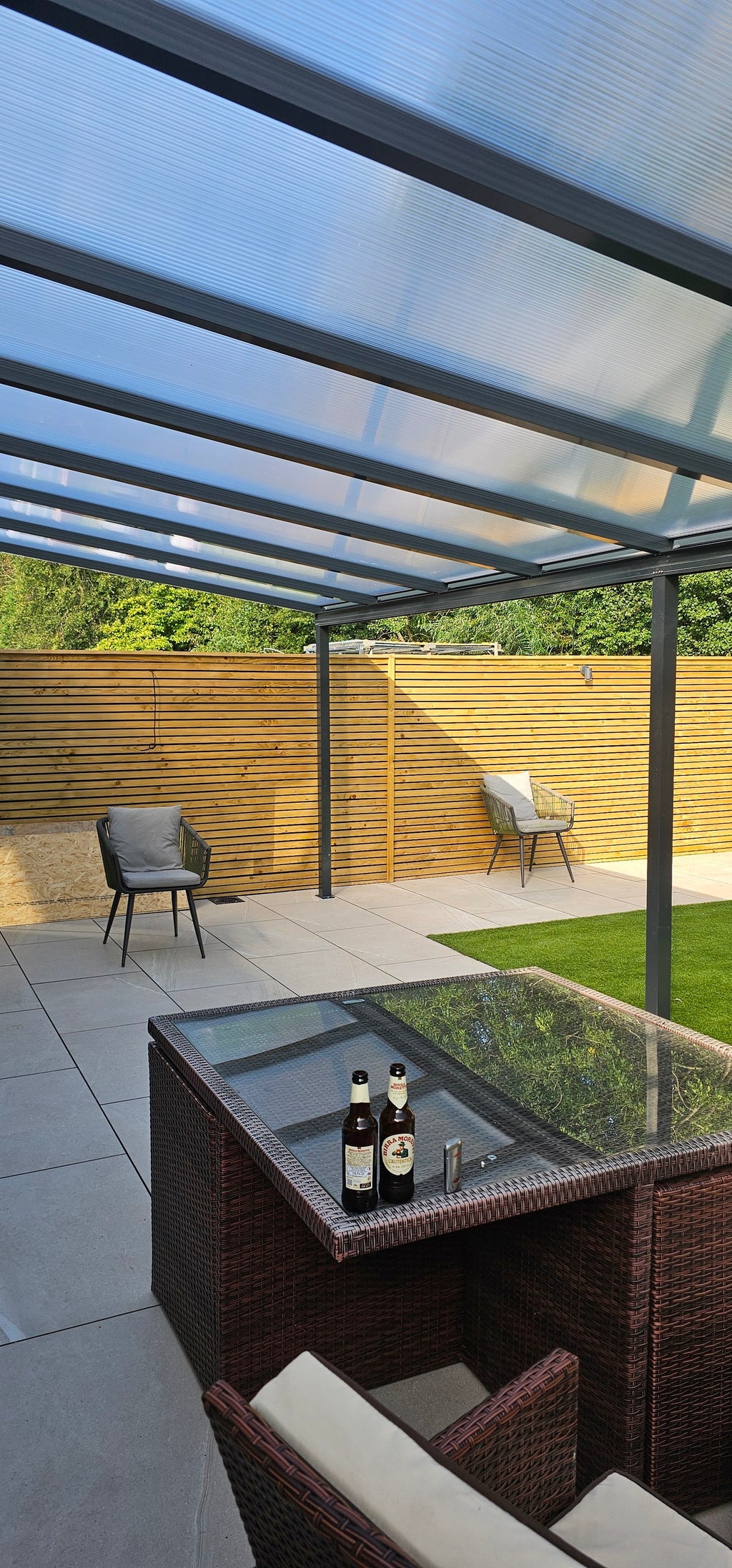 Lean-To Patio Canopy Kit Grey - Available in multiple sizes