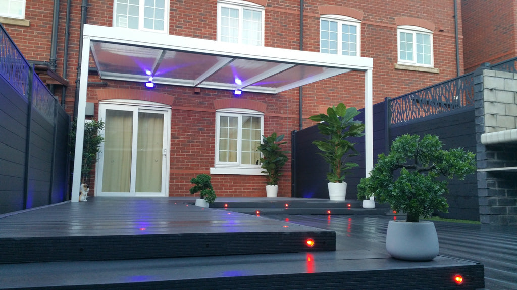 Lean-To Patio Canopy Kit White - Available in multiple sizes