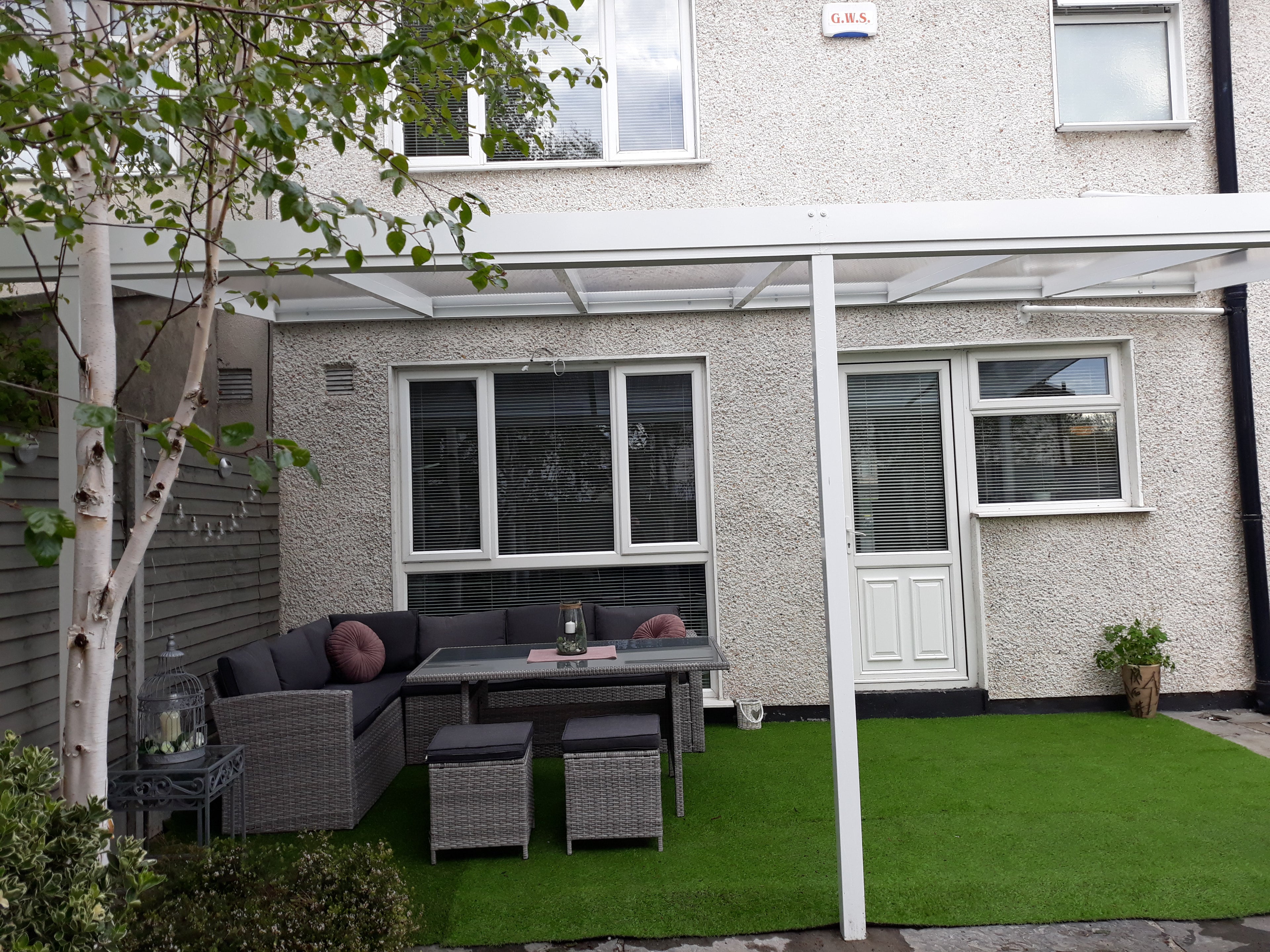 Lean-To Patio Canopy Kit White - Available in multiple sizes