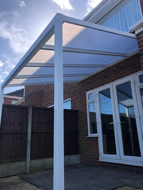 Lean-To Patio Canopy Kit White - Available in multiple sizes