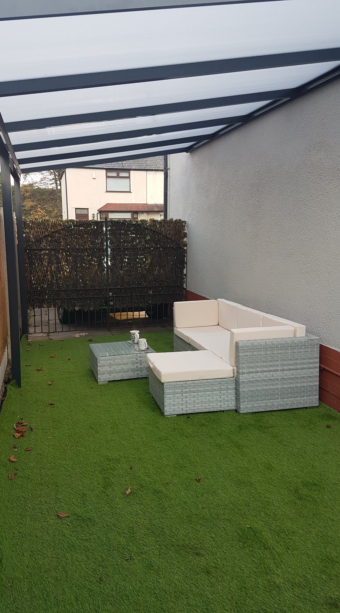 Lean-To Patio Canopy Kit Grey - Available in multiple sizes