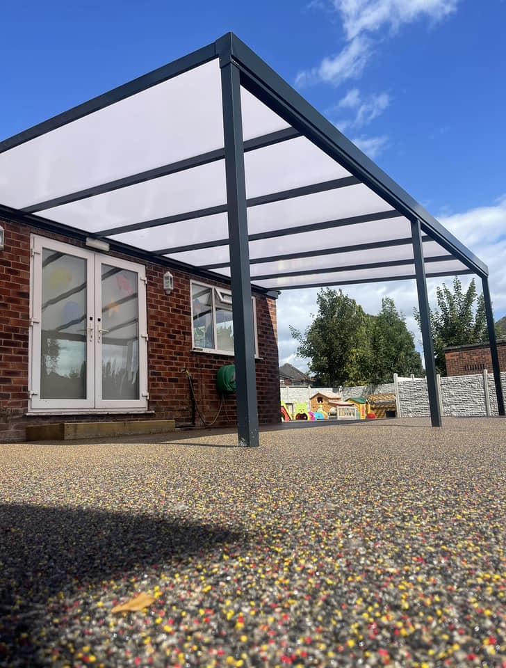 Lean-To Patio Canopy Kit Grey - Available in multiple sizes