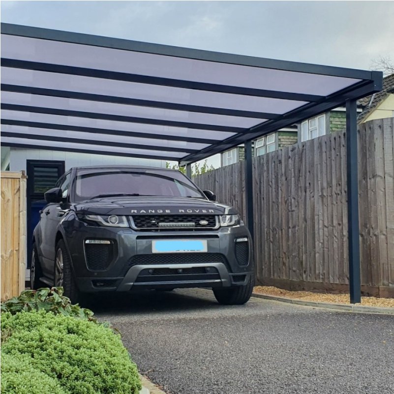Lean-To Patio Canopy Kit Grey - Available in multiple sizes
