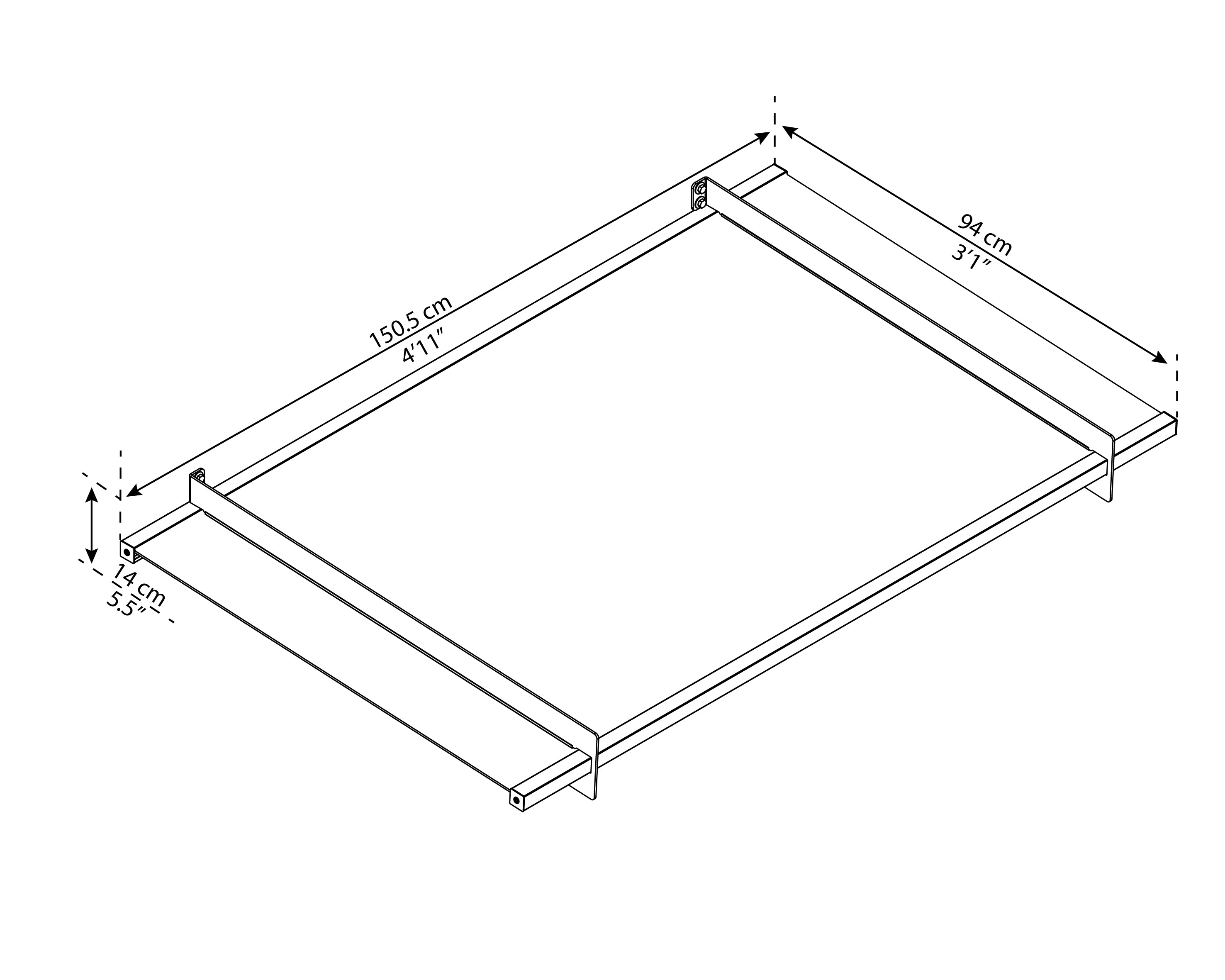 Nancy Door Canopy - 1505mm Wide x 940mm Projection