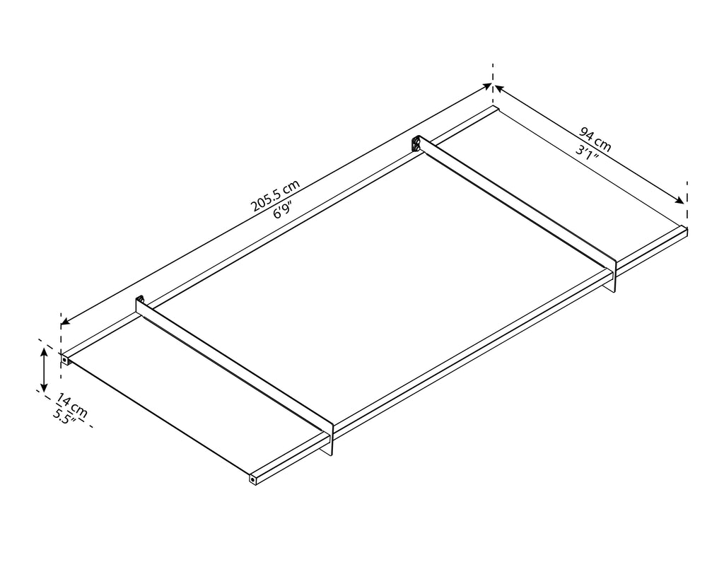 Nancy Door Canopy - 2055mm Wide x 940mm Projection