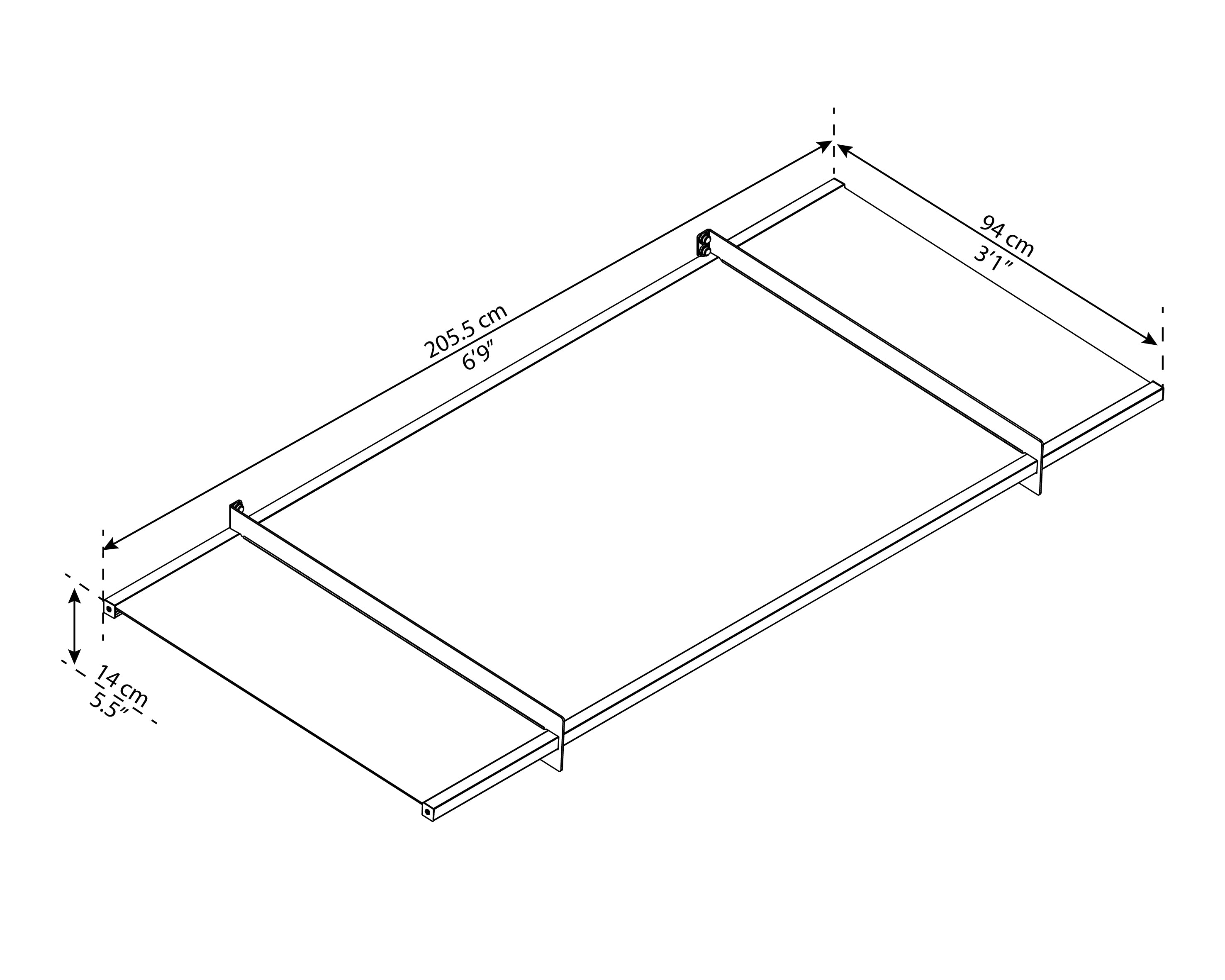 Nancy Door Canopy - 2055mm Wide x 940mm Projection
