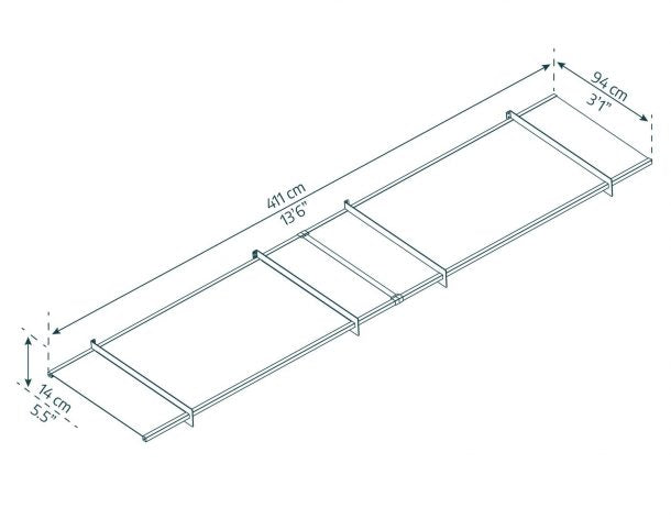 Nancy Door Canopy - 4110mm Wide x 940mm Projection