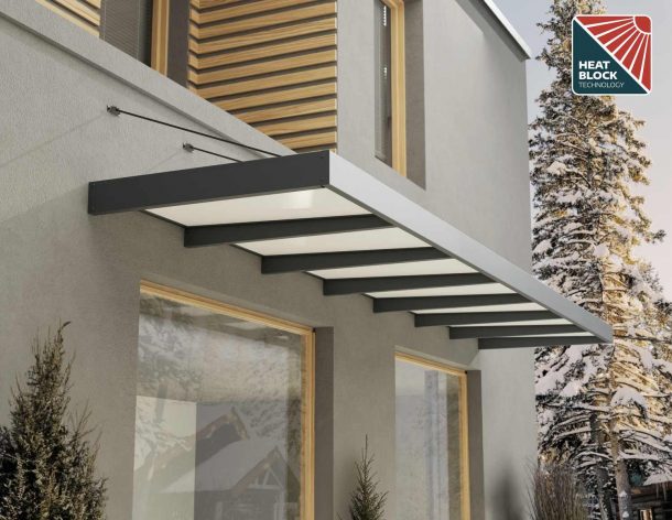 Sophia XL Door Canopy - 6600mm Wide x 1400mm Projection