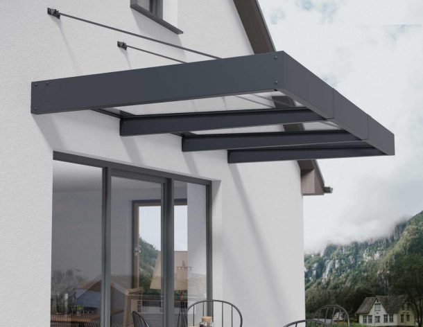 Sophia XL Door Canopy - 2860mm Wide x 1400mm Projection