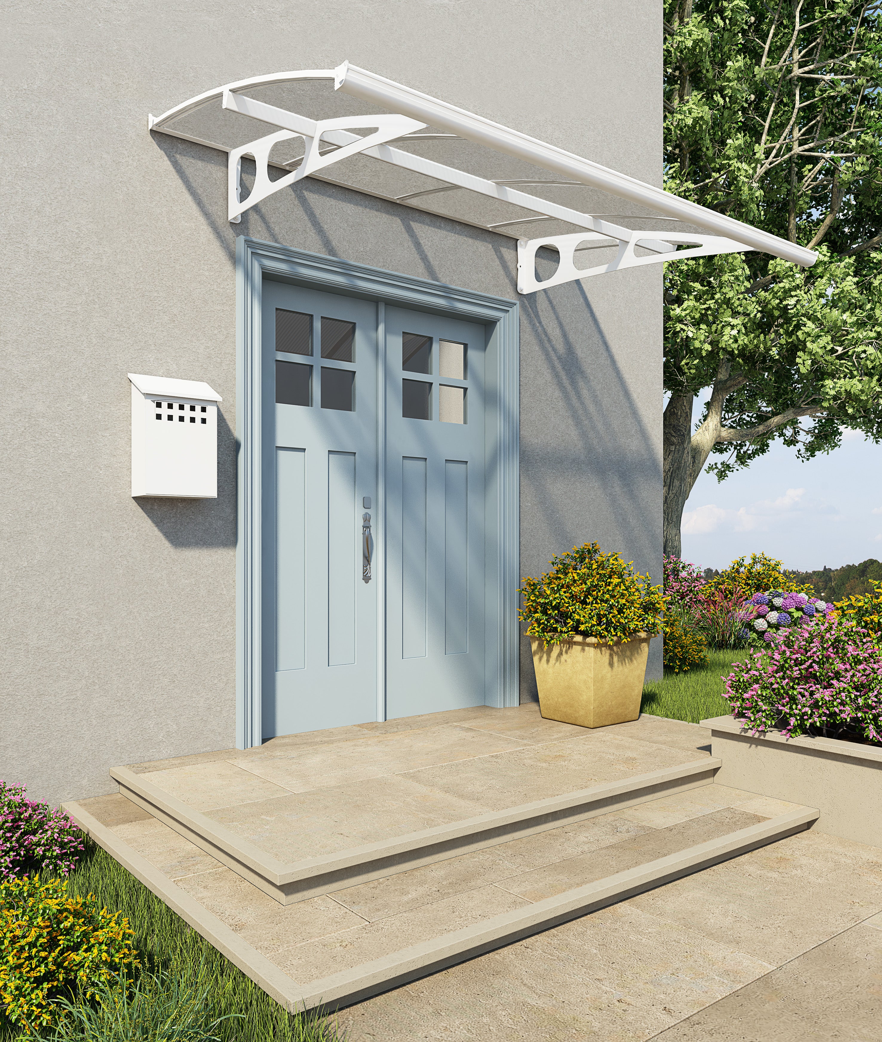 Bordeaux Door Canopy - 2235mm Wide x 1390mm Projection