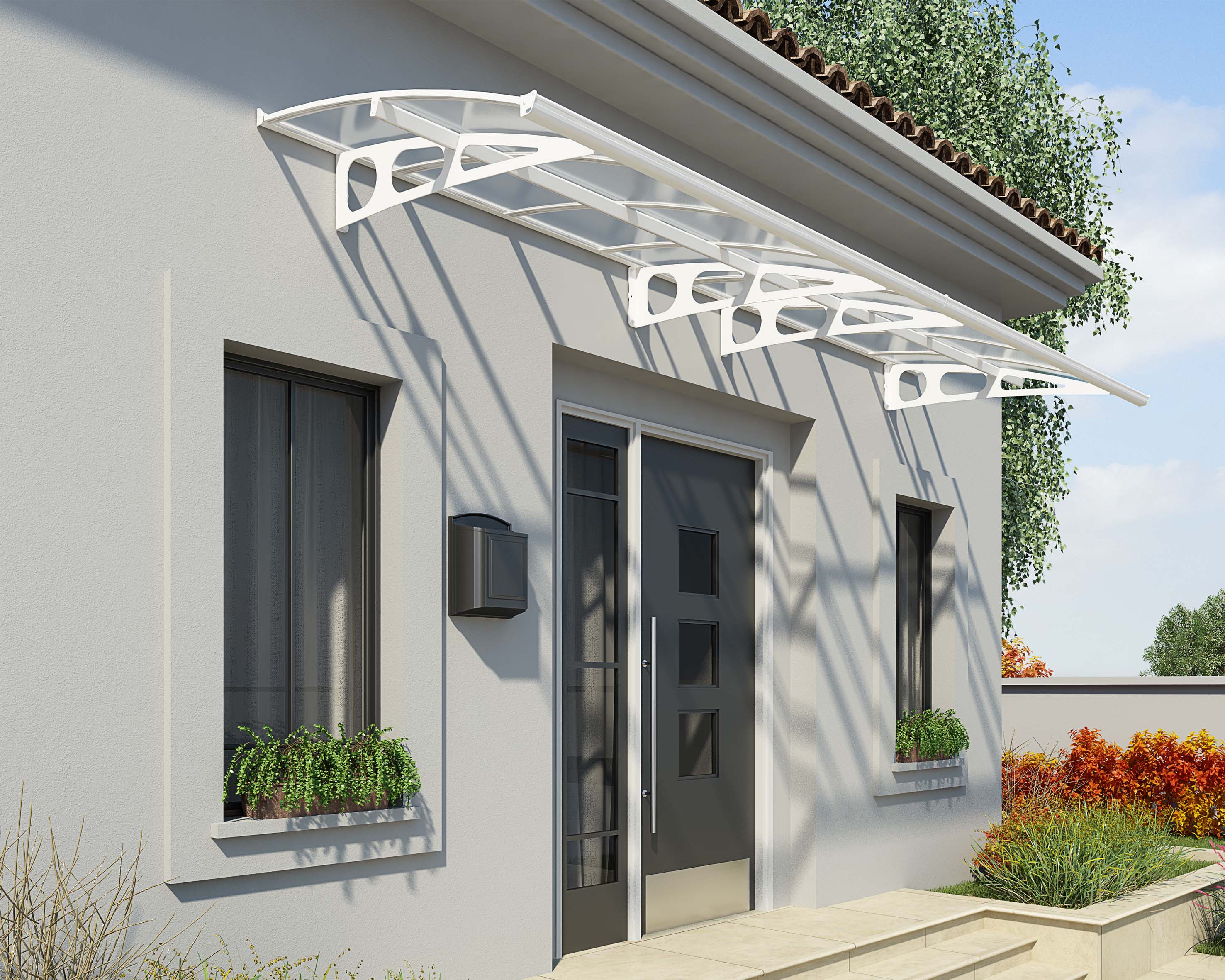 Bordeaux Door Canopy - 4470mm Wide x 1390mm Projection
